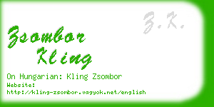 zsombor kling business card